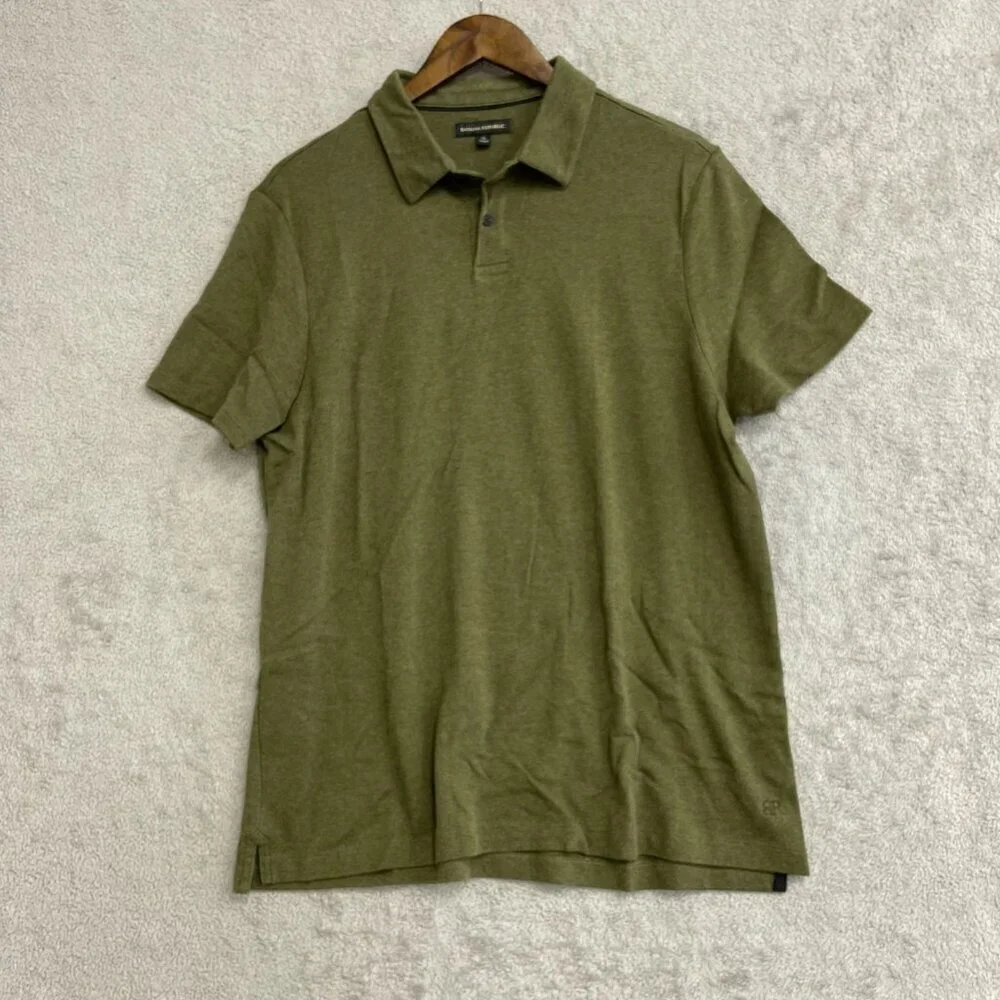 NWOT Banana Republic Men's XL Olive Green Polo Shirt Cotton